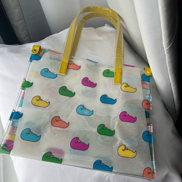 NWT Dooney and Bourke Sport Duck Monogram Medium Shopper Bag - Clear - Picture 6 of 7